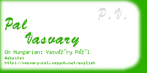 pal vasvary business card